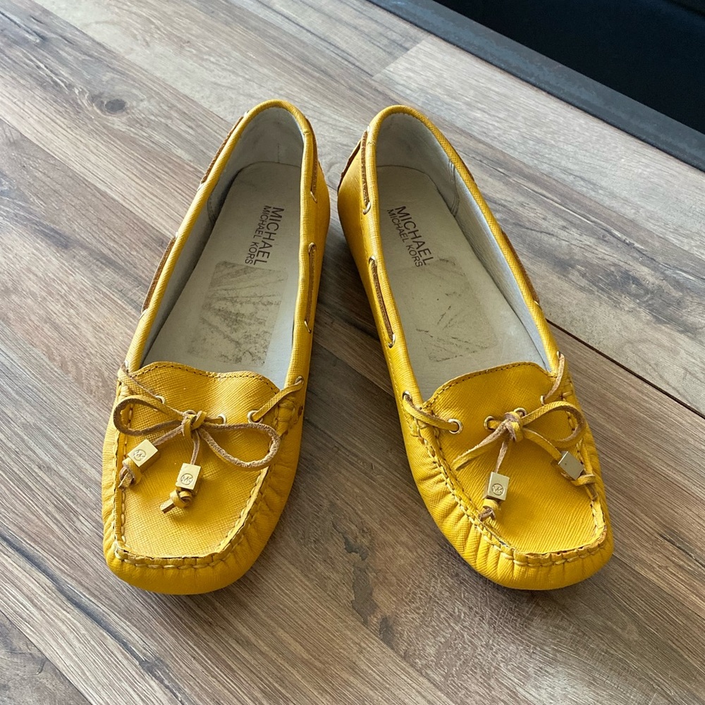 Yellow Michael Kors Moccasins
